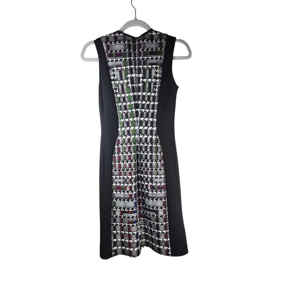 Clover Canyon Scuba Mini Bodycon Dress Trinity Houndstooth Print Sheath sz Small - Picture 9 of 15
